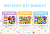 3-Month Holiday Bundle Young + Wild and Friedman Halloween Fall Farmer's Market Hanukkah