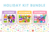 3-Month Holiday Bundle Young + Wild and Friedman Halloween Fall Farmer's Market Whimsical Wonderland