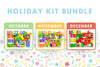 3-Month Holiday Bundle Young + Wild and Friedman Monster Fall Farmer's Market Christmas