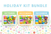 3-Month Holiday Bundle Young + Wild and Friedman Monster Fall Farmer's Market Hanukkah