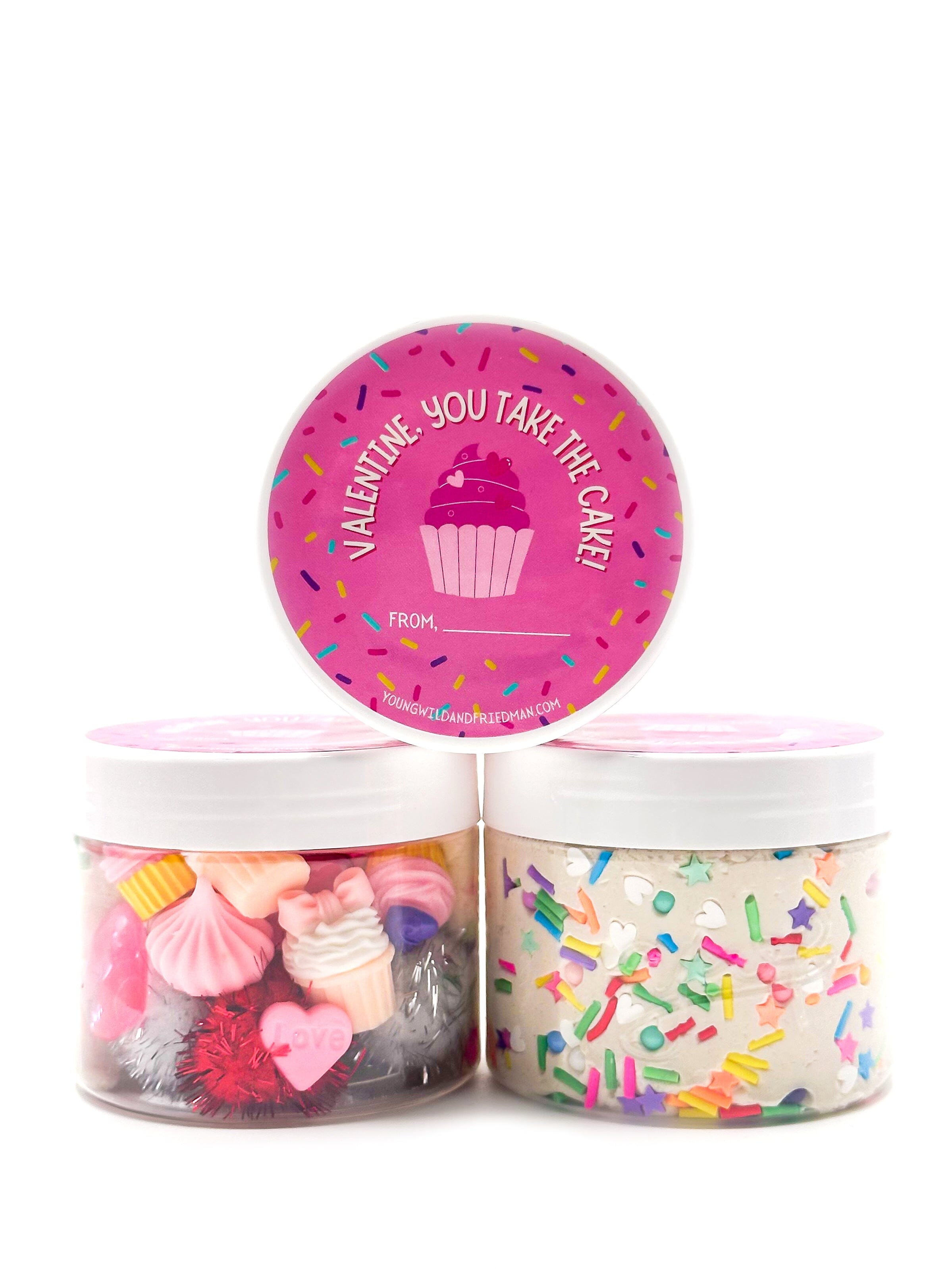 Cake Valentine Class Gift Dough Jar Sensory Dough Young, Wild & Friedman 