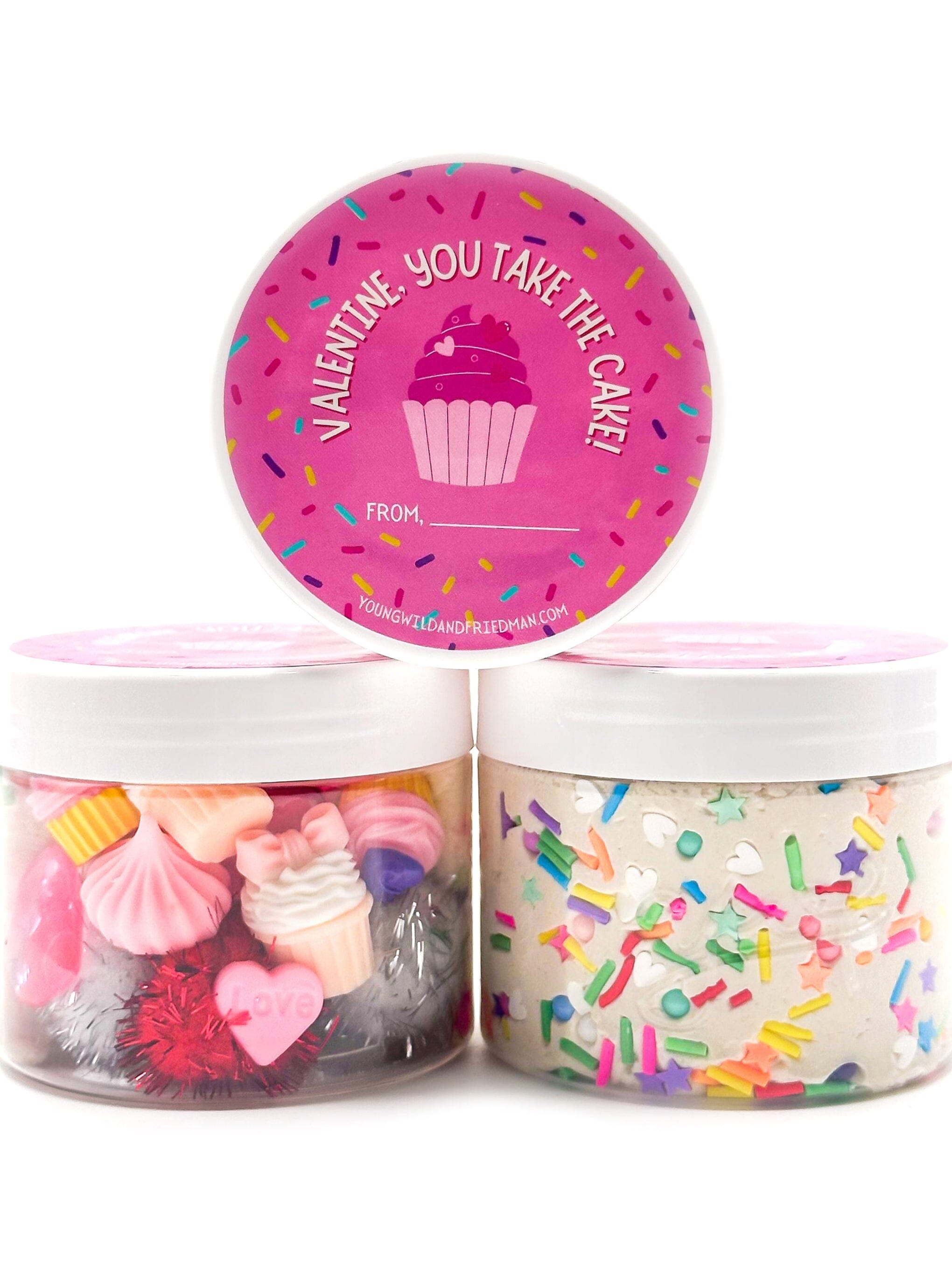 Cake Valentine Class Gift Dough Jar Sensory Dough Young, Wild & Friedman 