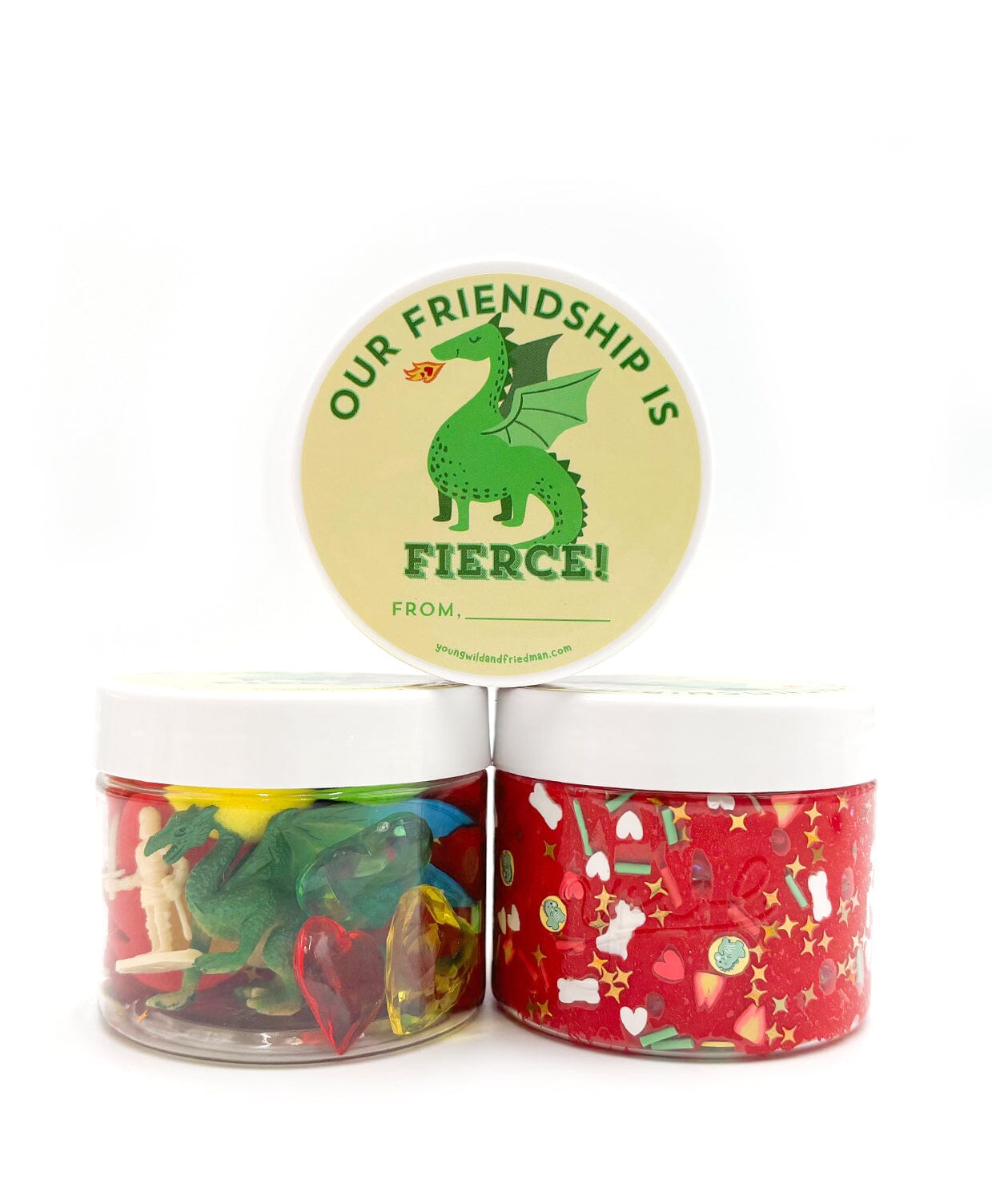 Dragon Valentine Class Gift Dough Jar Sensory Dough Young, Wild & Friedman 