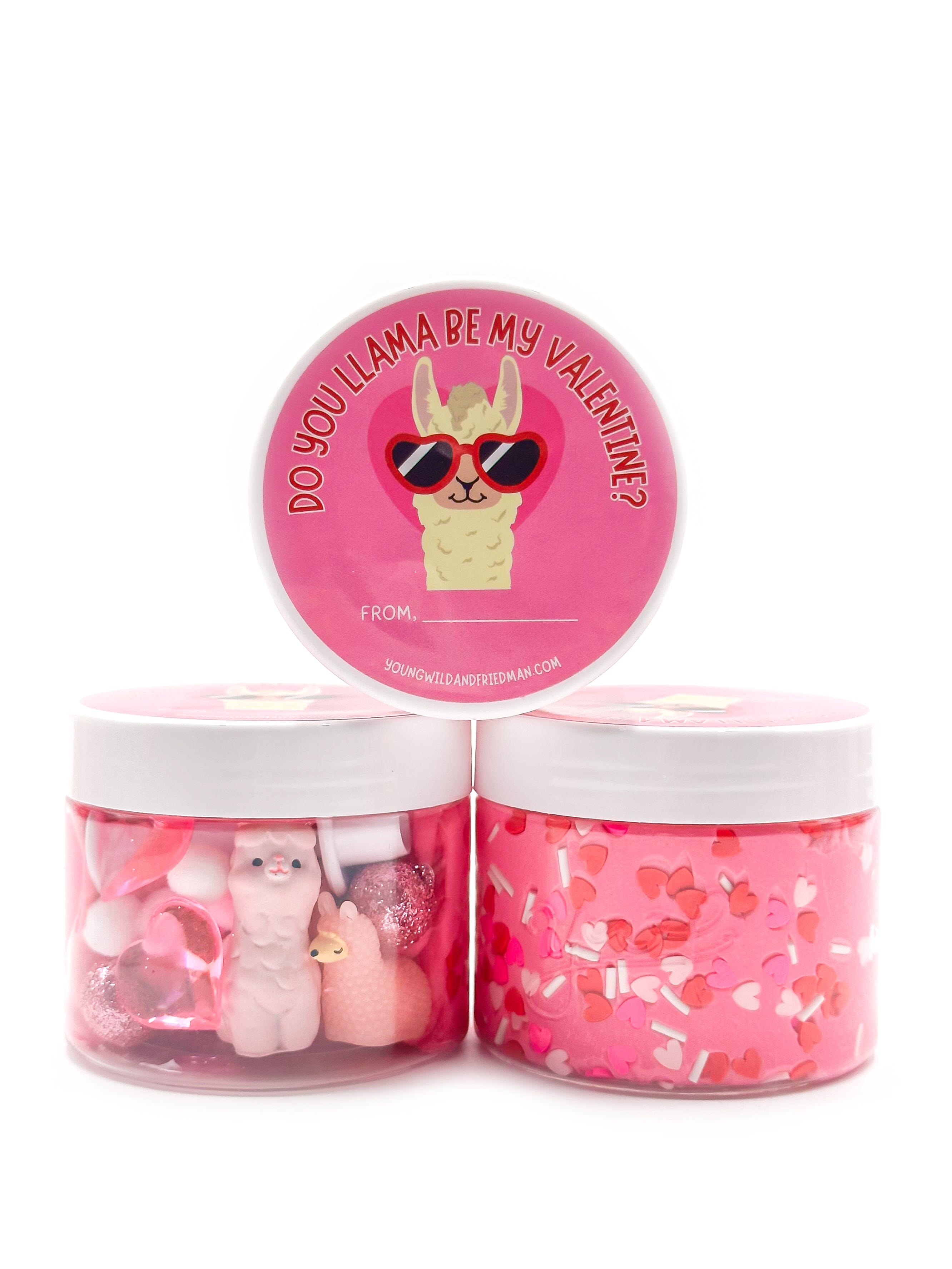 Llama Valentine Class Gift Dough Jar Sensory Dough Young, Wild & Friedman 