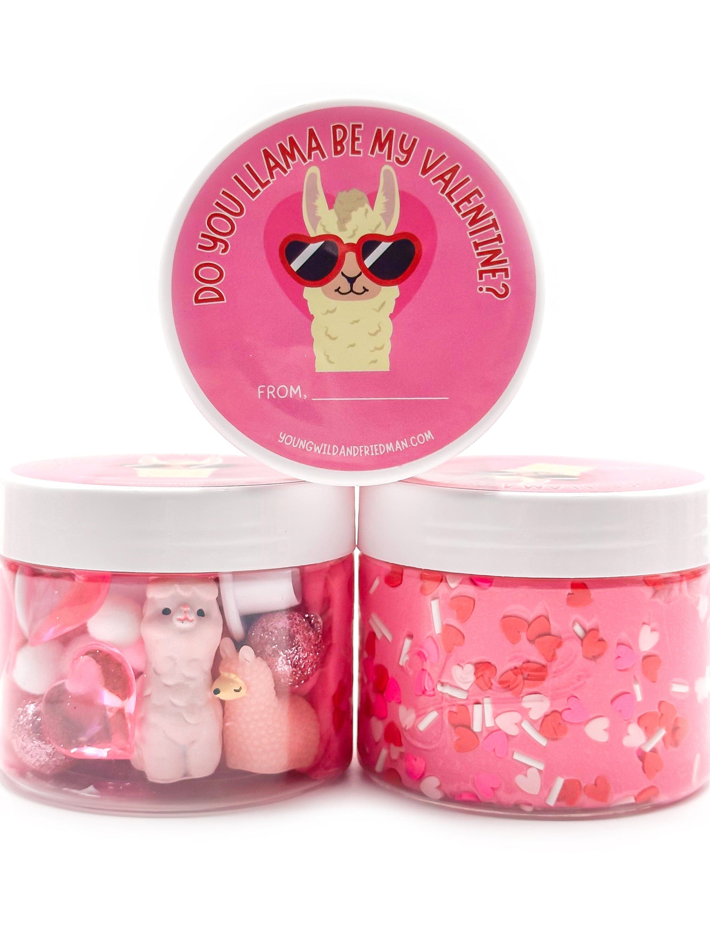 Llama Valentine Class Gift Dough Jar Sensory Dough Young, Wild & Friedman 