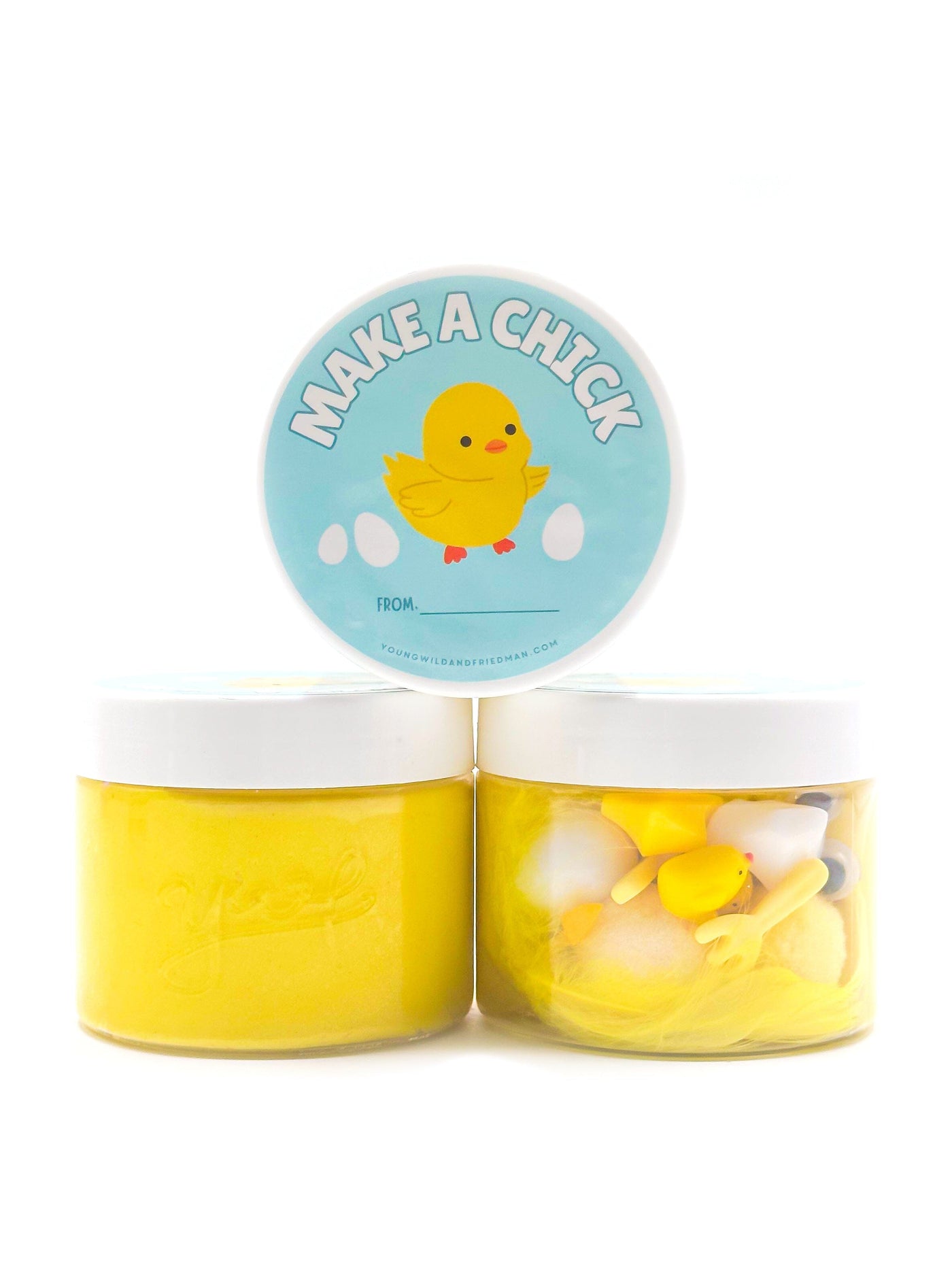 Make a Chick Sensory Dough Jar Sensory Dough Young, Wild & Friedman 