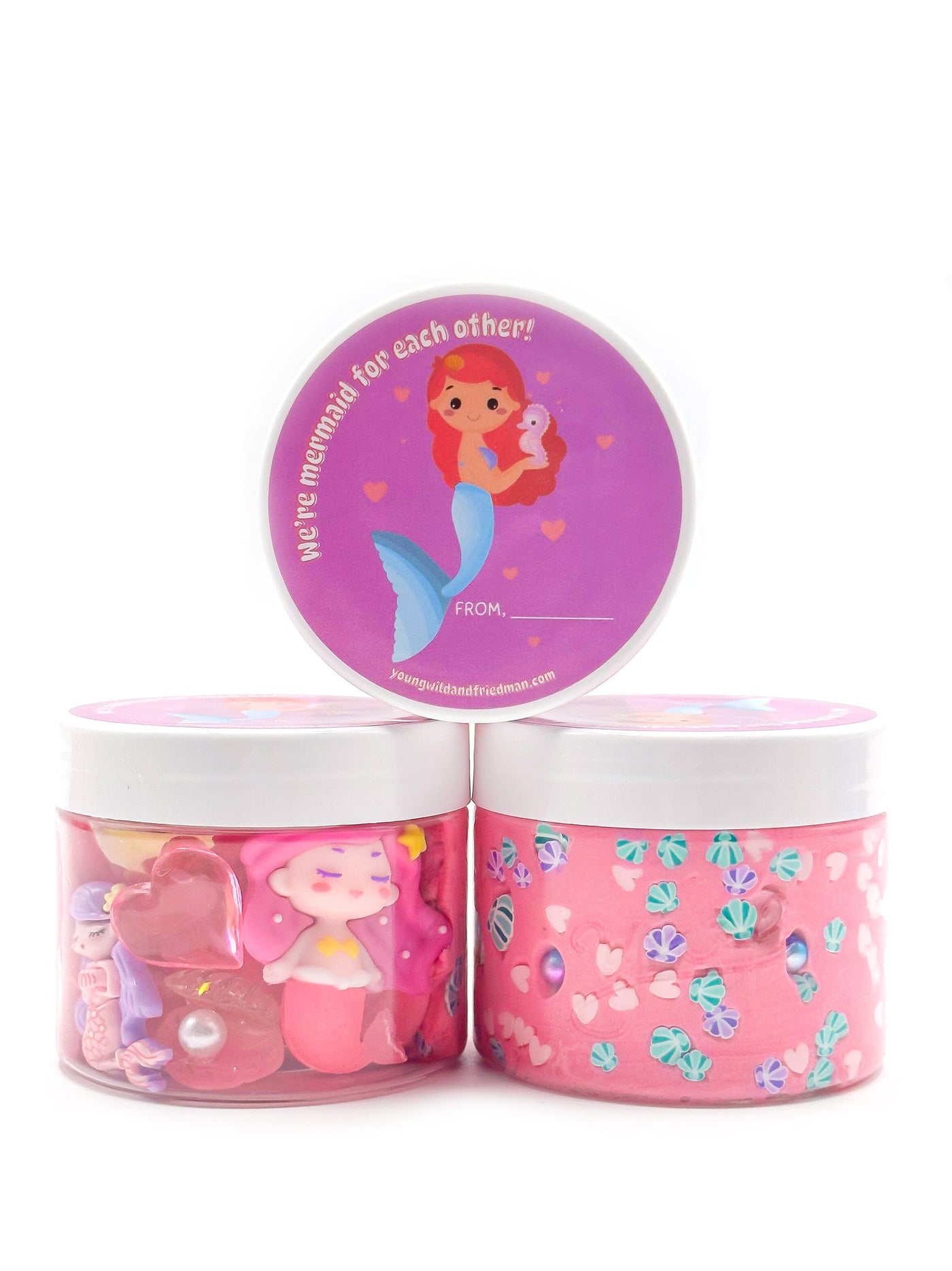 Mermaid Valentine Class Gift Dough Jar Sensory Dough Young, Wild & Friedman 