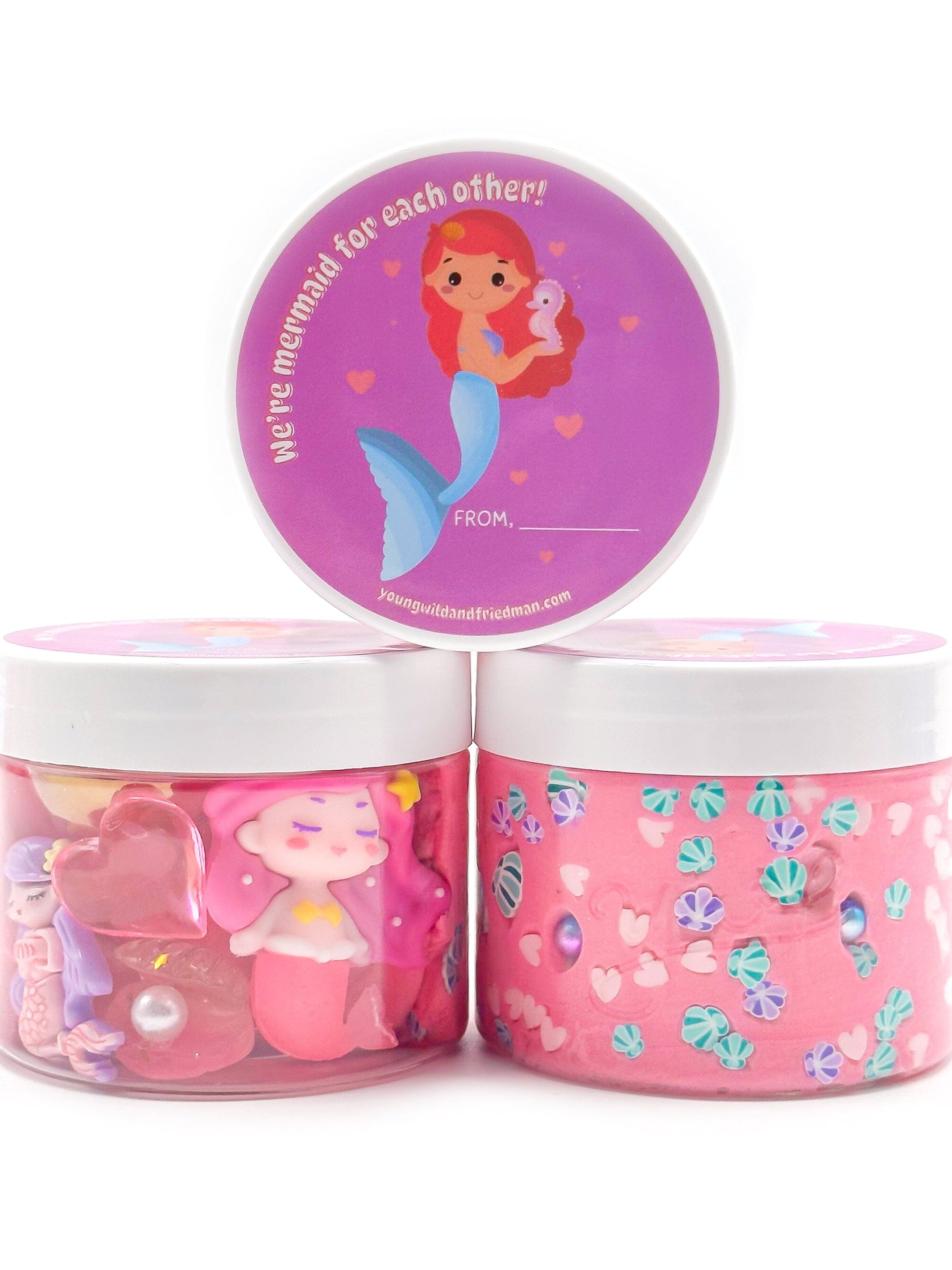 Mermaid Valentine Class Gift Dough Jar Sensory Dough Young, Wild & Friedman 