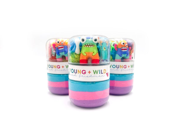 Pink Monster Grab & Go Dough Jar Grab and Go Dough Young + Wild and Friedman 