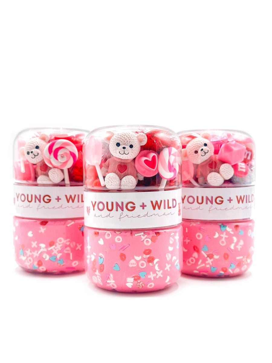 Pink Valentine Grab & Go Dough Jar Grab and Go Dough Young + Wild and Friedman 