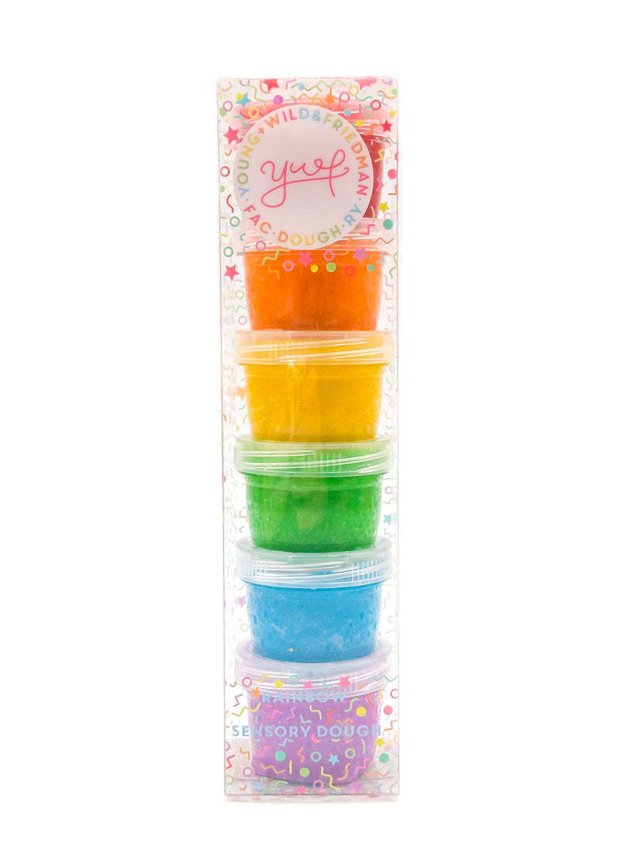 Rainbow Sensory Dough Stacked Jars Special Young, Wild & Friedman 