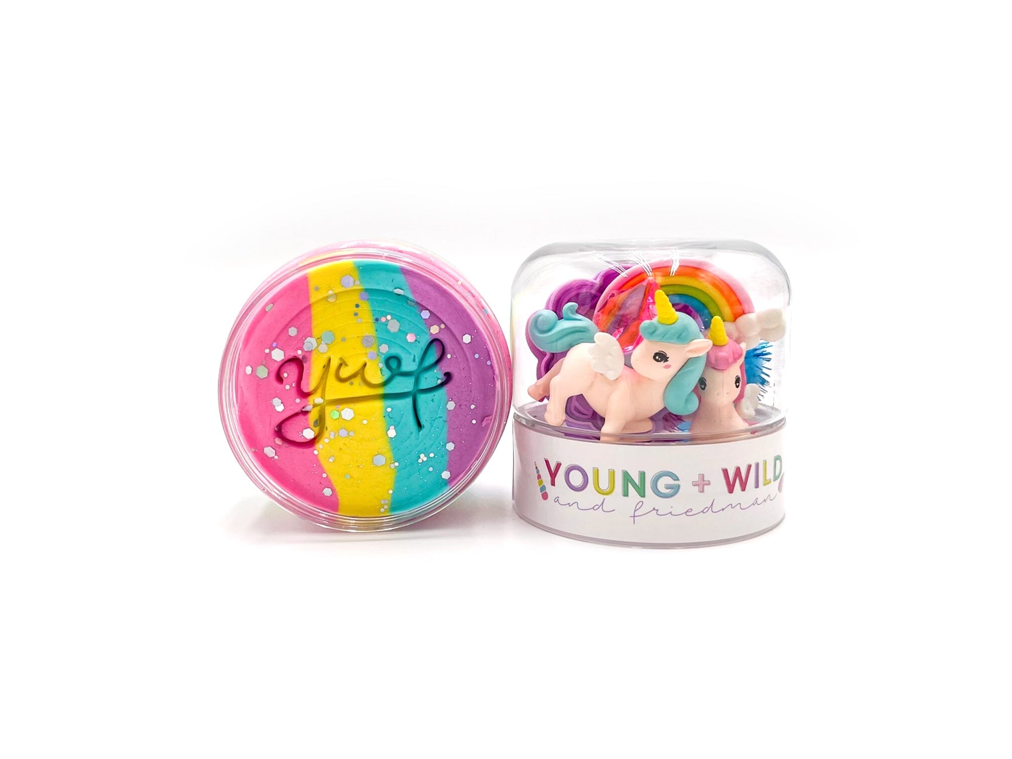 Rainbow Unicorn Grab & Go Dough Jar Grab and Go Dough Young, Wild & Friedman 