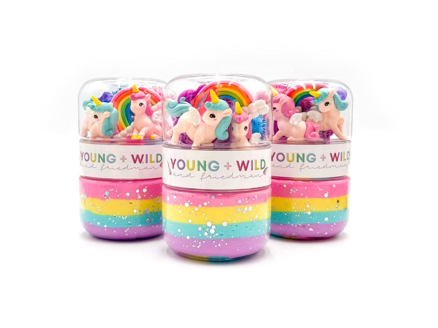 Rainbow Unicorn Grab & Go Dough Jar Grab and Go Dough Young, Wild & Friedman 