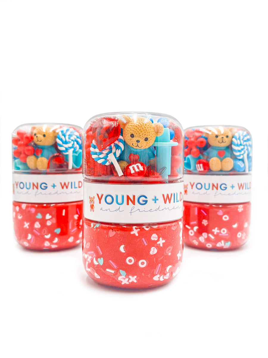 Red Valentine Grab & Go Dough Jar Grab and Go Dough Young, Wild & Friedman 