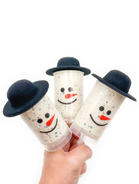 Snowman Sensory Dough Push Pop