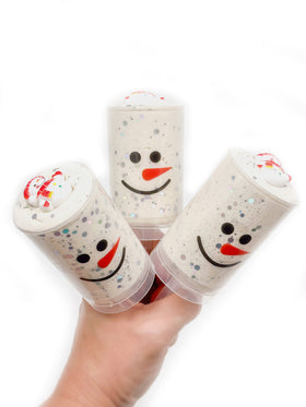 Snowman Sensory Dough Push Pop