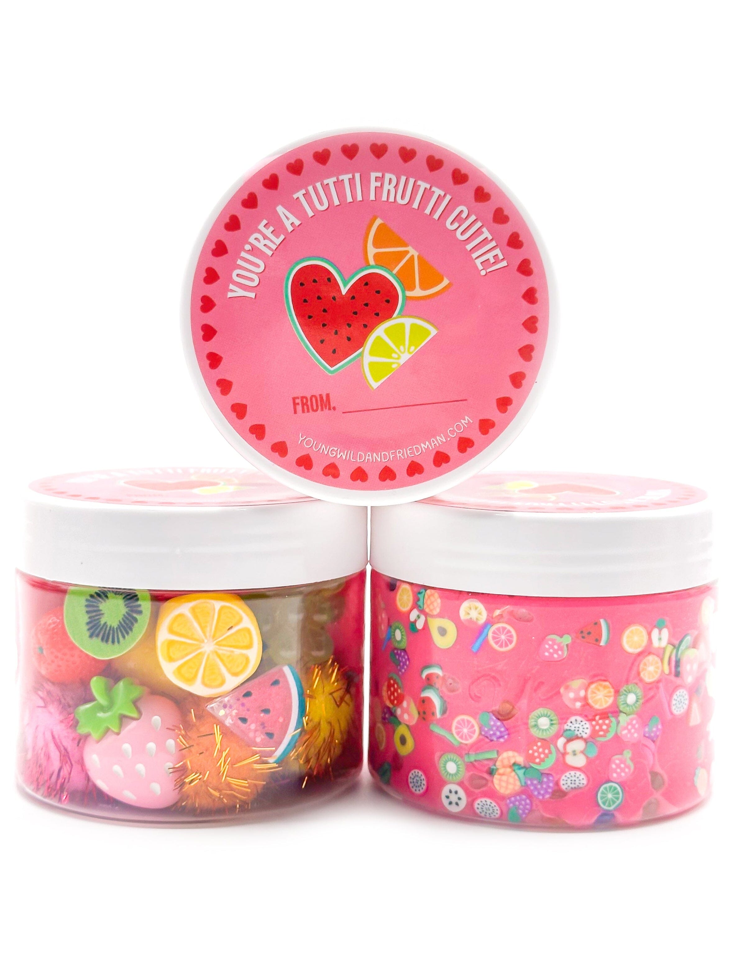 Tutti Frutti Valentine Class Gift Dough Jar Sensory Dough Young, Wild & Friedman 