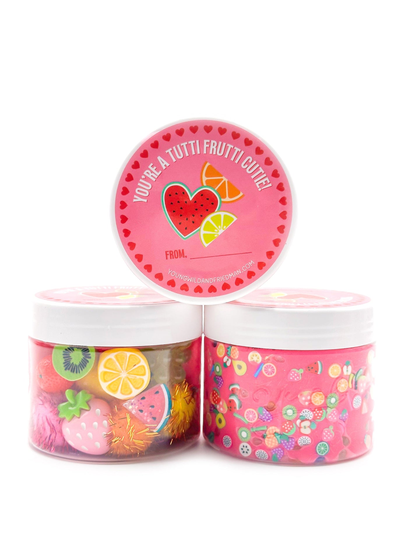 Tutti Frutti Valentine Class Gift Dough Jar Sensory Dough Young, Wild & Friedman 