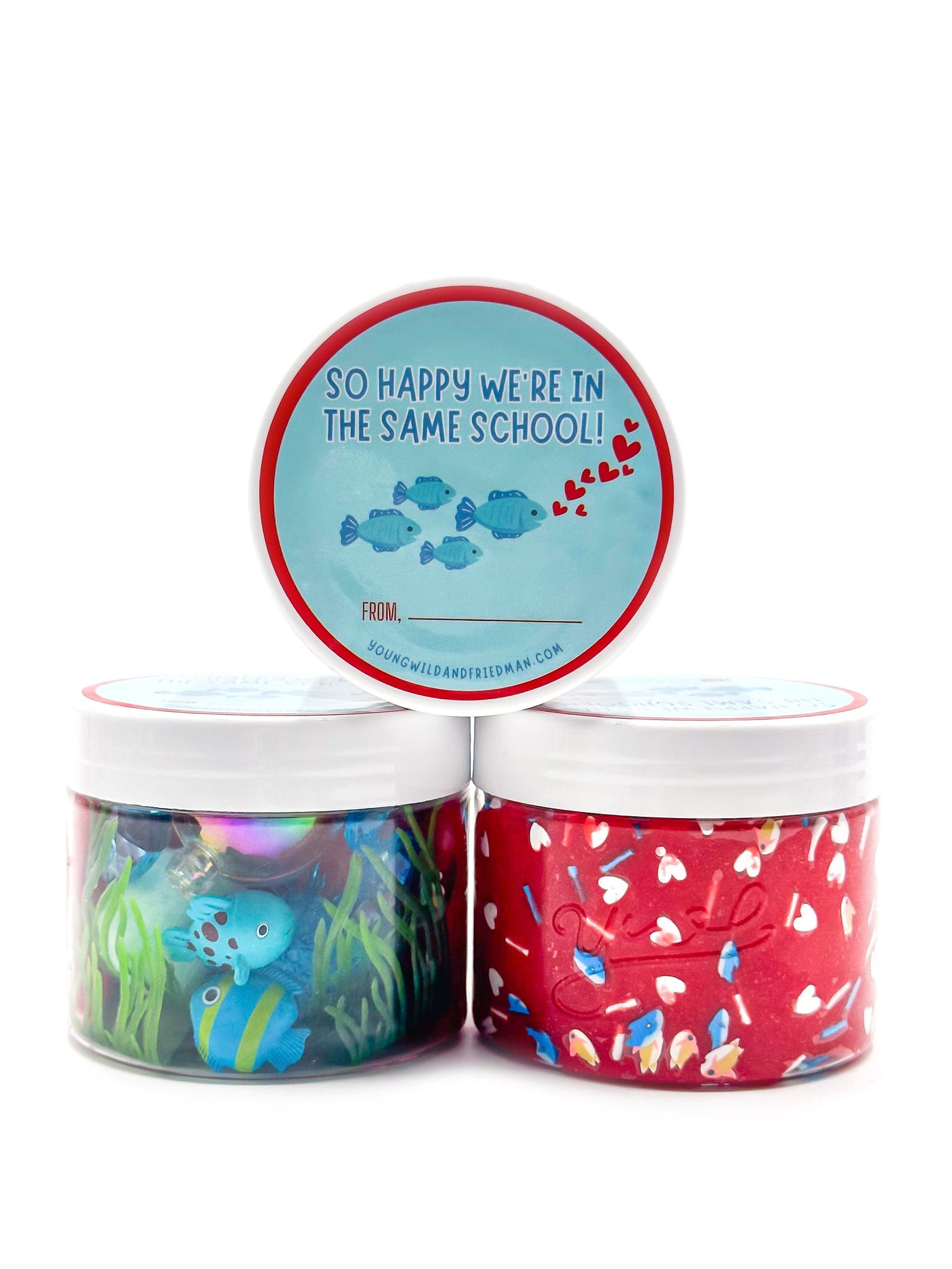 Under the Sea Valentine Class Gift Dough Jar Sensory Dough Young, Wild & Friedman 