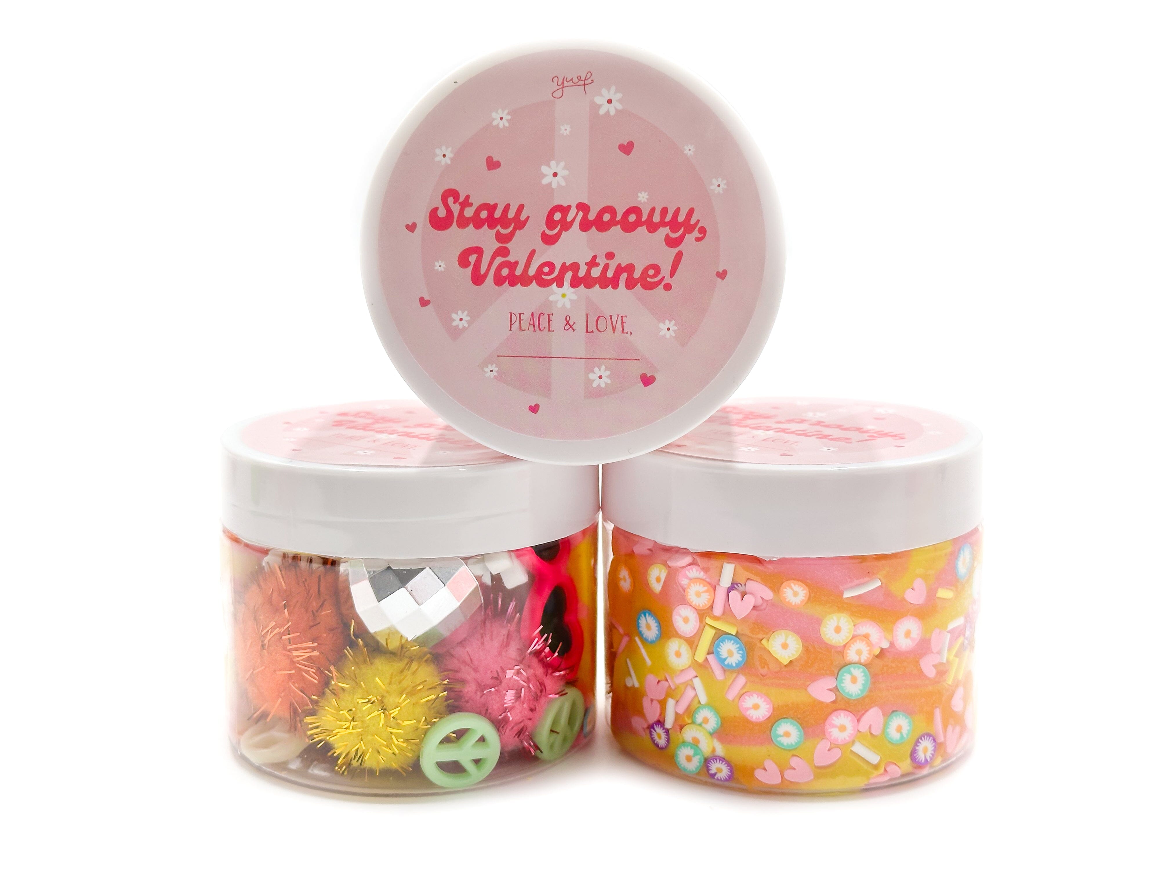 Valentine Groovy Dough Jar