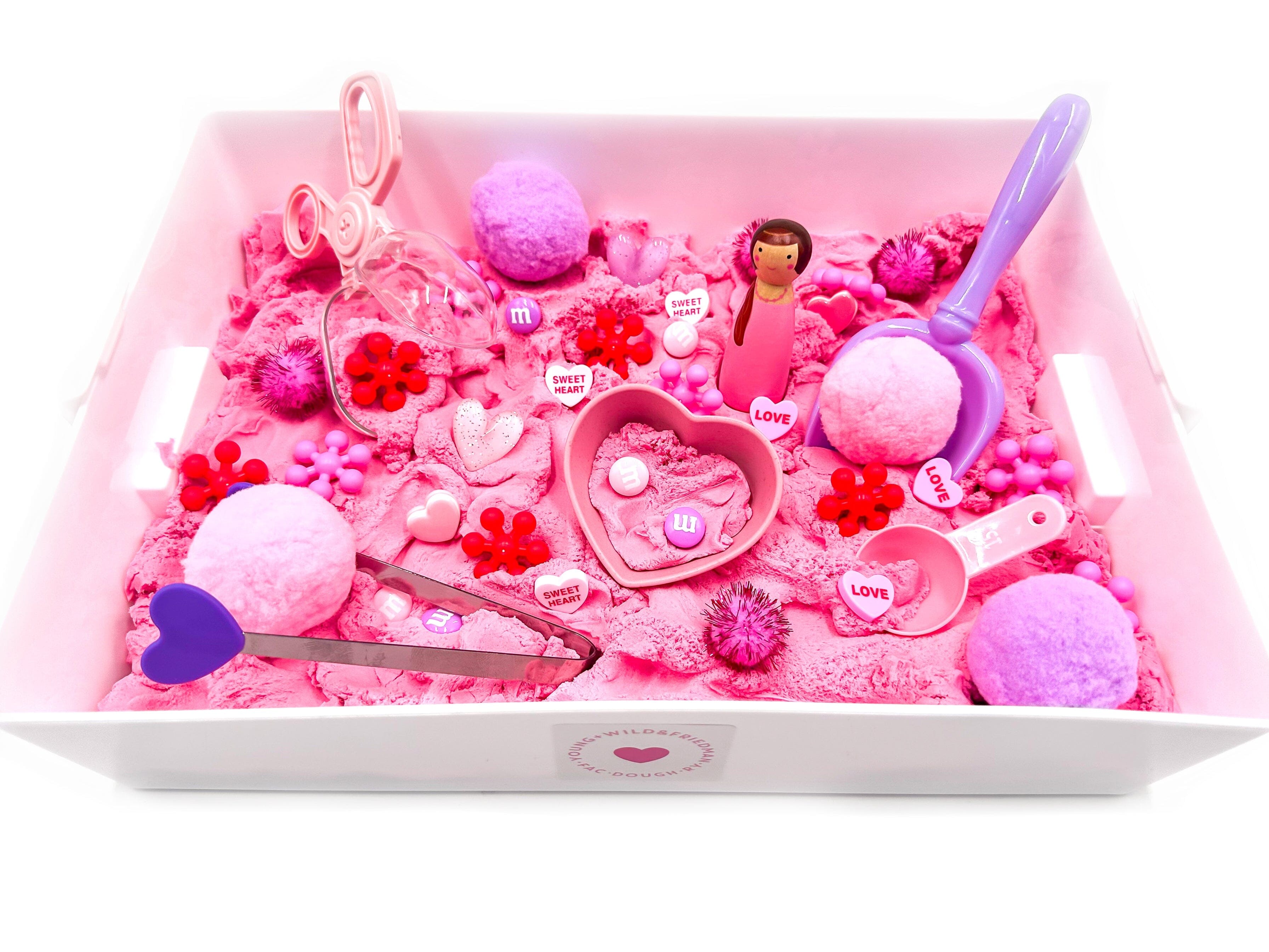 Valentine Sensory Sand Bin Sensory Bin Young + Wild and Friedman 