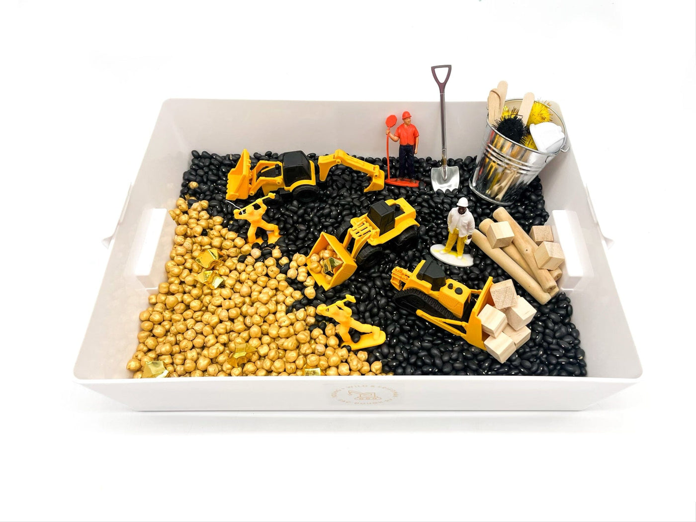 Construction Sensory Bin Sensory Bin Young, Wild & Friedman 