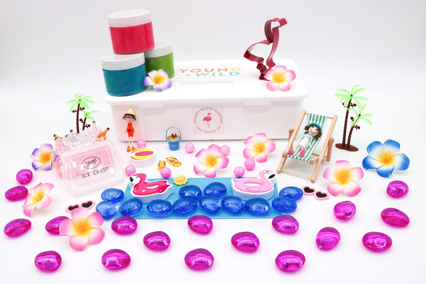 Flamingo Pool Party Kit Sensory Kit Young, Wild & Friedman 