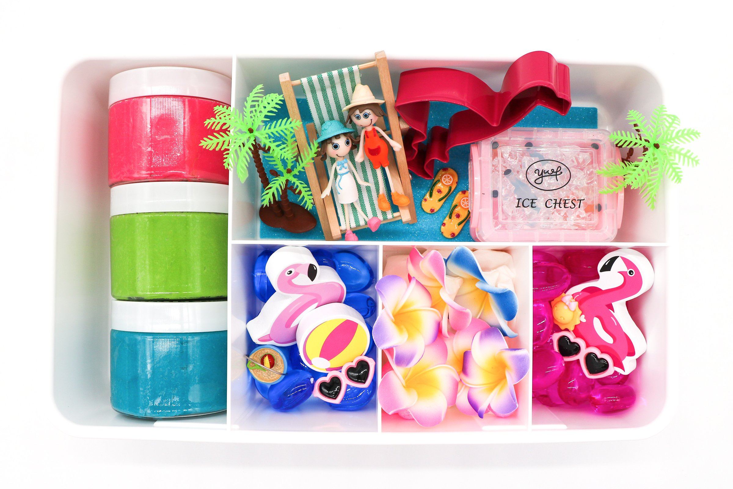 Flamingo Pool Party Kit Sensory Kit Young, Wild & Friedman 